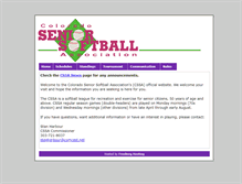 Tablet Screenshot of coloradoseniorsoftball.us